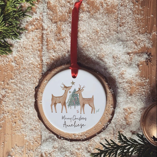 Personalised Christmas Tree Decoration | Christmas Keepsake | Reindeer Gathering