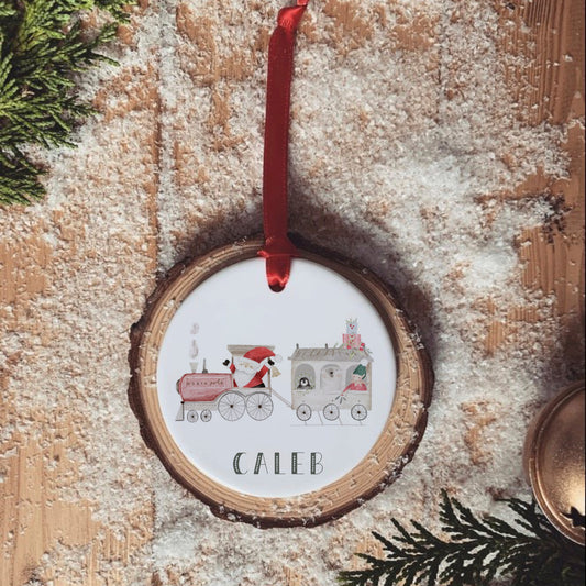 Personalised Christmas Tree Decoration | Christmas Keepsake | Santa Train