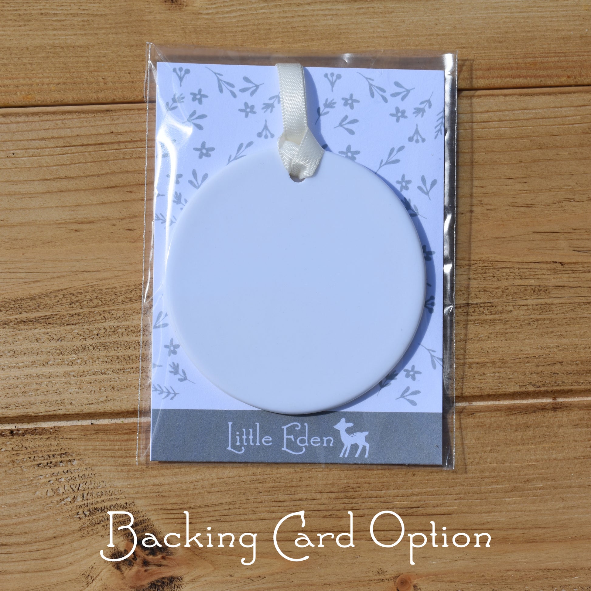 If you choose no gift box your keepsake will come on a backing card 