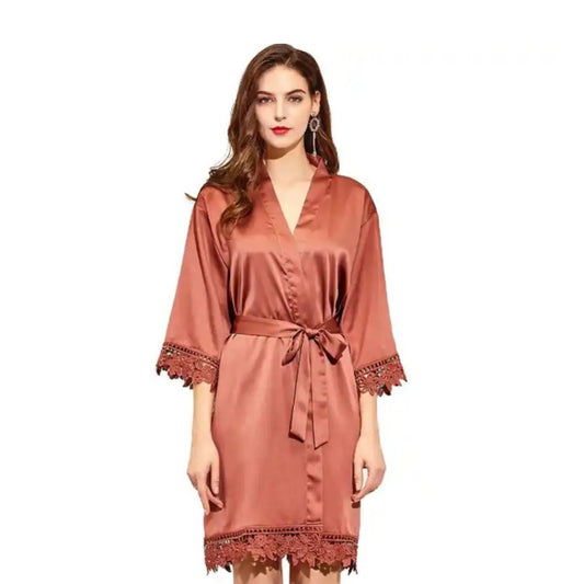 Burnt Orange / Copper Lace Robe