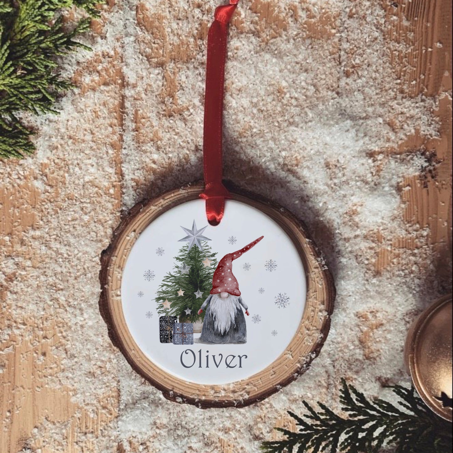 Personalised Christmas Tree Decoration | Christmas Keepsake | Nordic Gonk