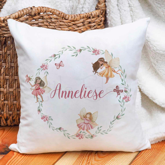 Personalised Children's Cushion - Fairy Garden