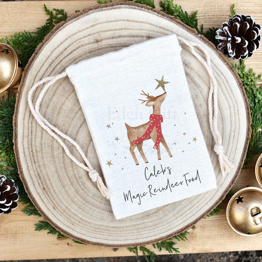 Personalised Magic Reindeer Food Bag | Christmas Eve Box | Reindeer Star | FREE POSTAGE